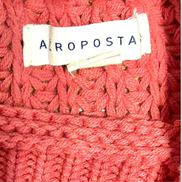 EUC Aeropostale Coral Cold Shoulder Knit Sweater- Size Medium - Picture 5 of 5